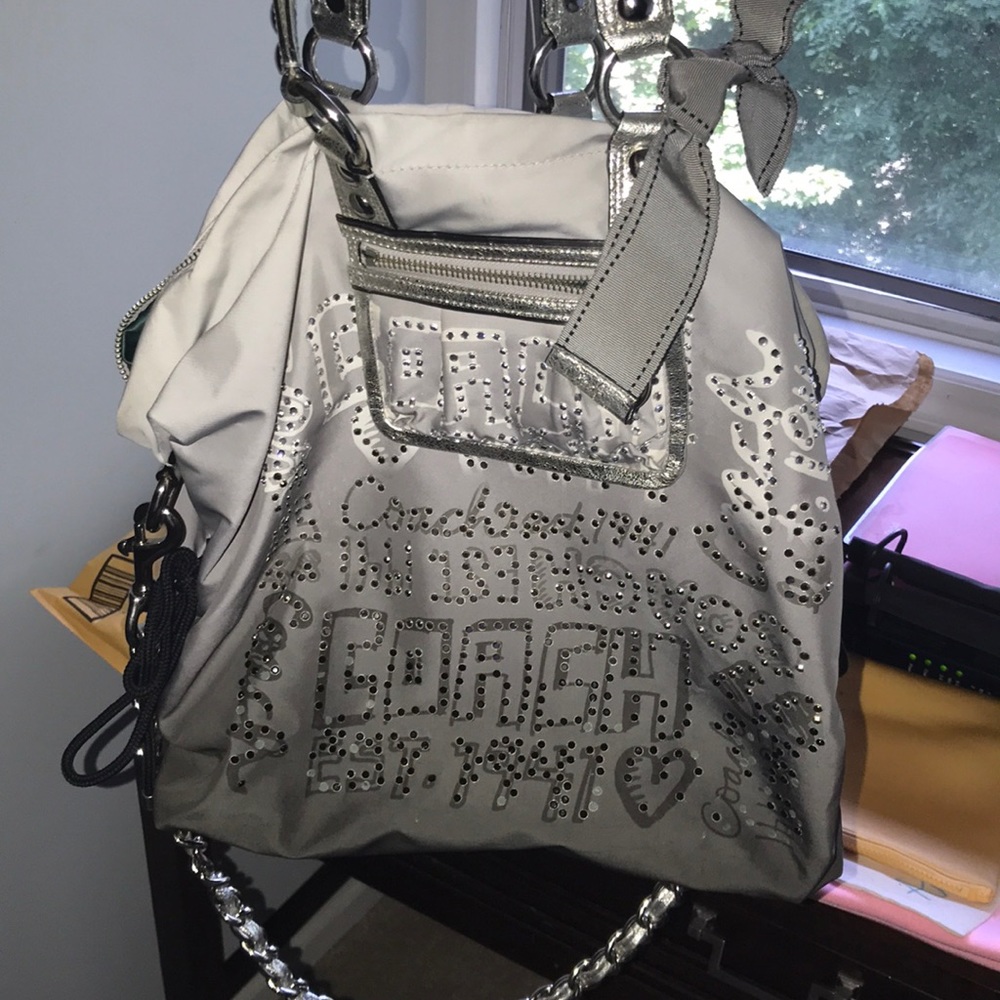 Rhinestone Studded Coach Purse
